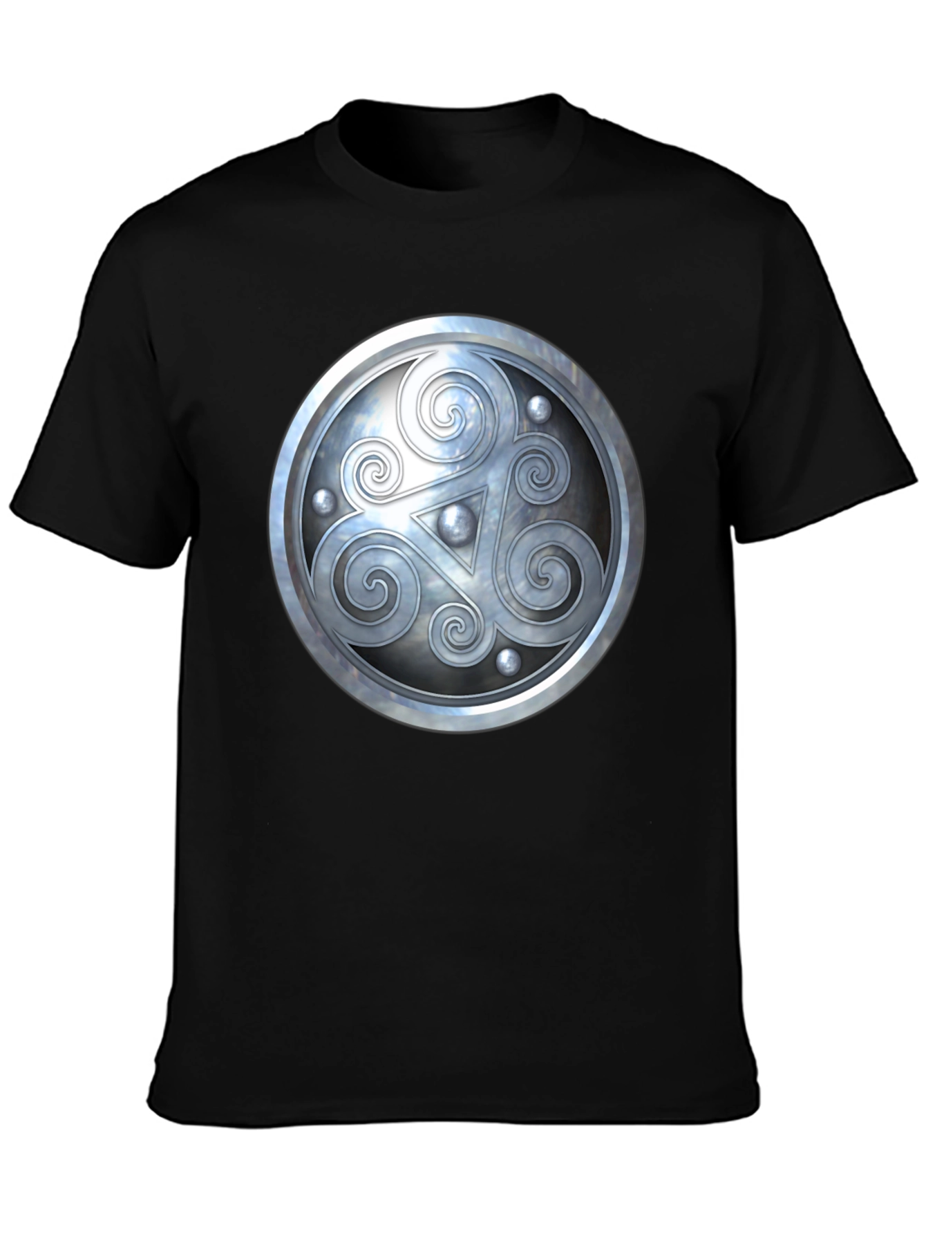 Celtic Shield Design Black T-Shirt