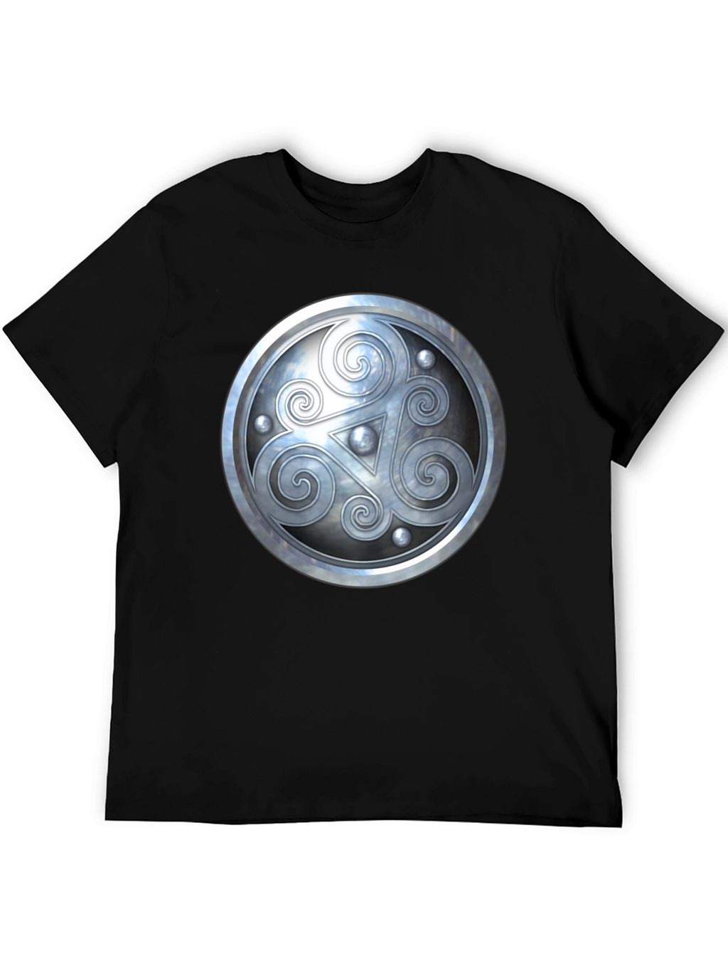 Celtic Shield Design Black T-Shirt
