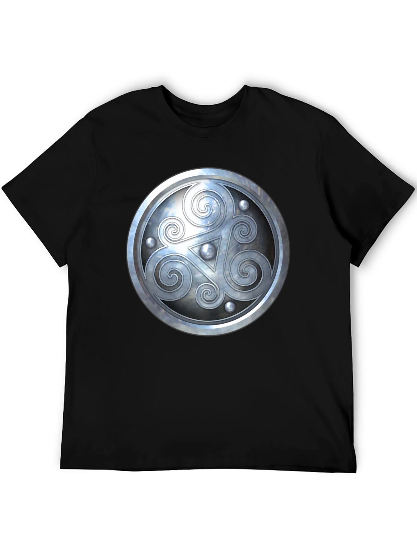Celtic Shield Design Black T-Shirt