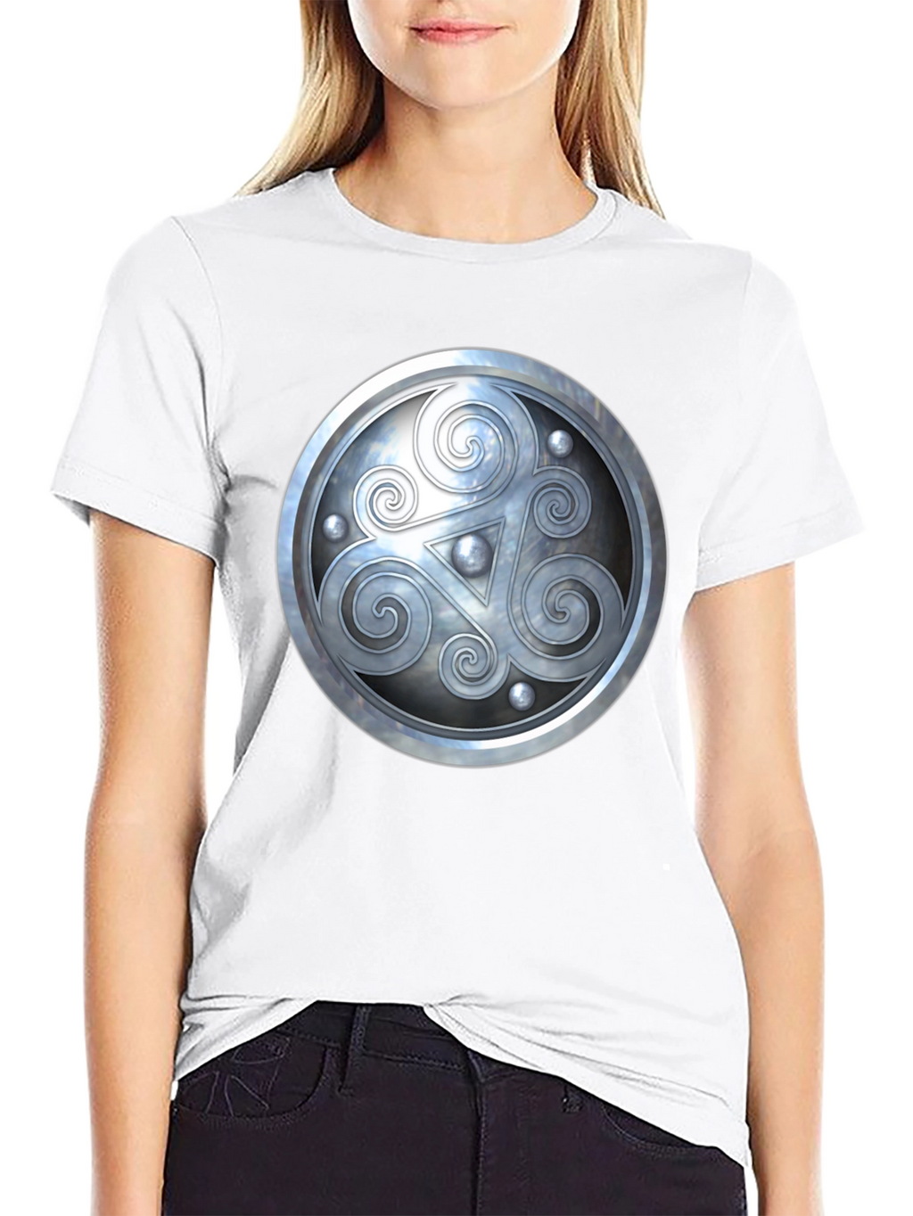 Celtic Shield Design Black T-Shirt