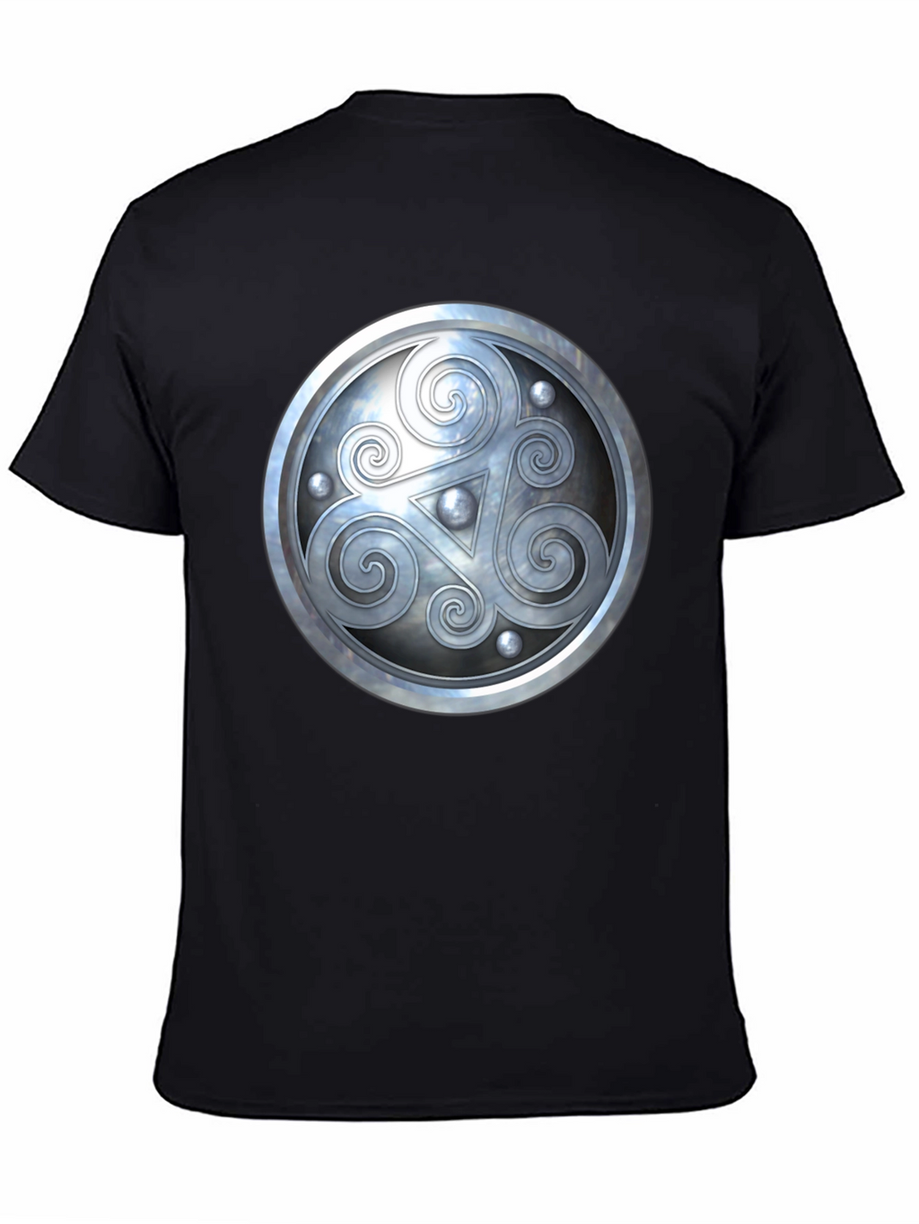 Celtic Shield Design Black T-Shirt