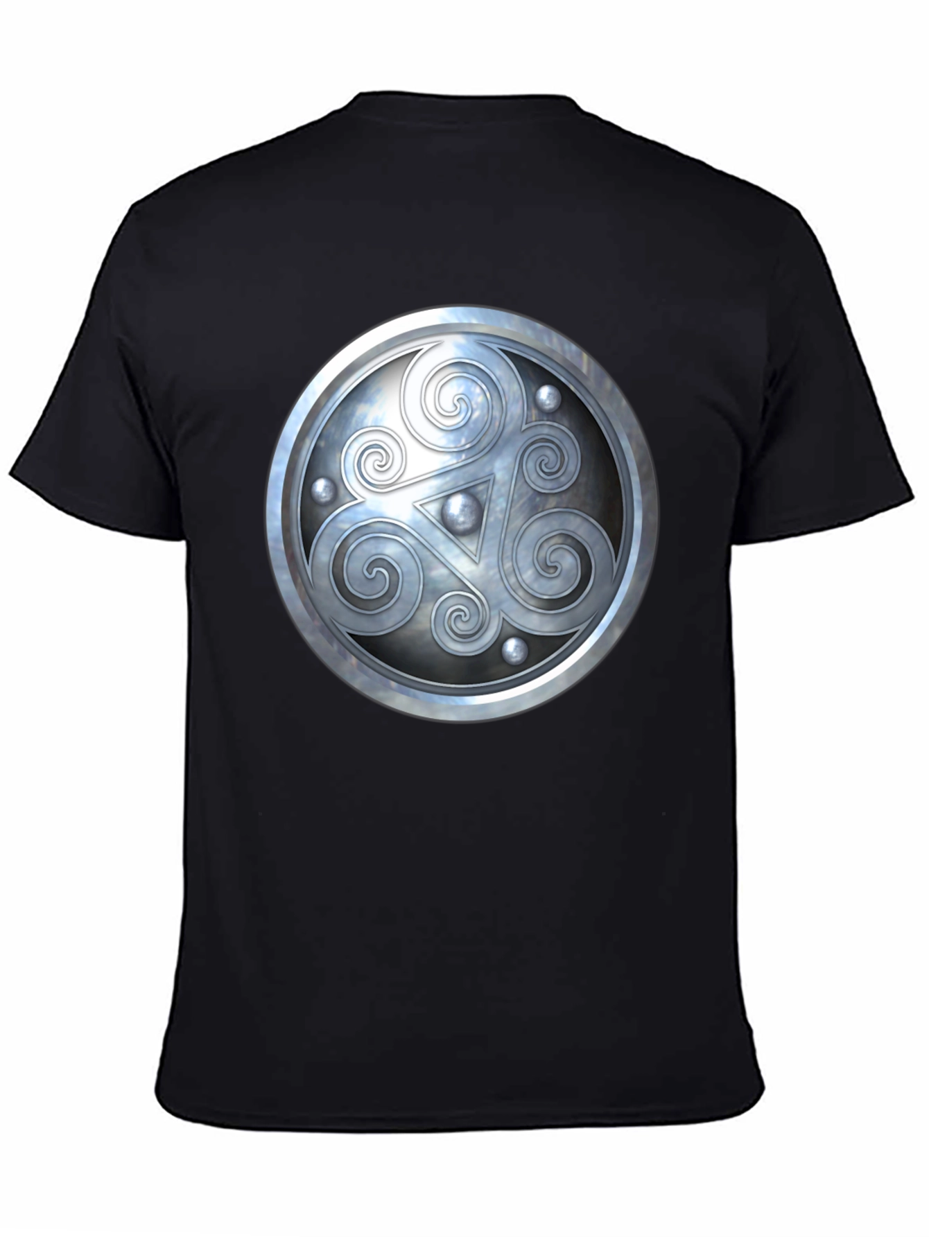 Celtic Shield Design Black T-Shirt