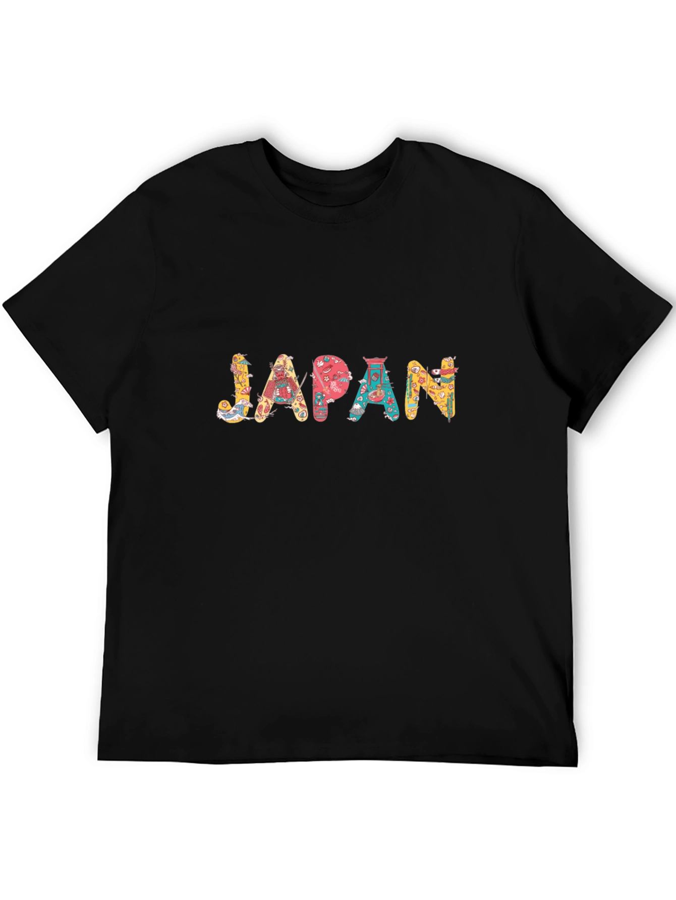 Japan Graphic Tee - Black Crew Neck T-Shirt