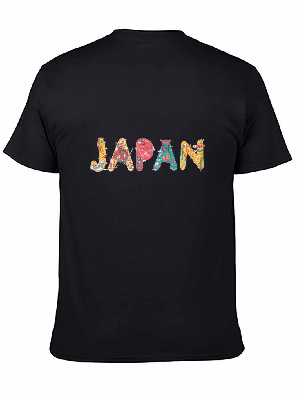 Japan Graphic Tee - Black Crew Neck T-Shirt