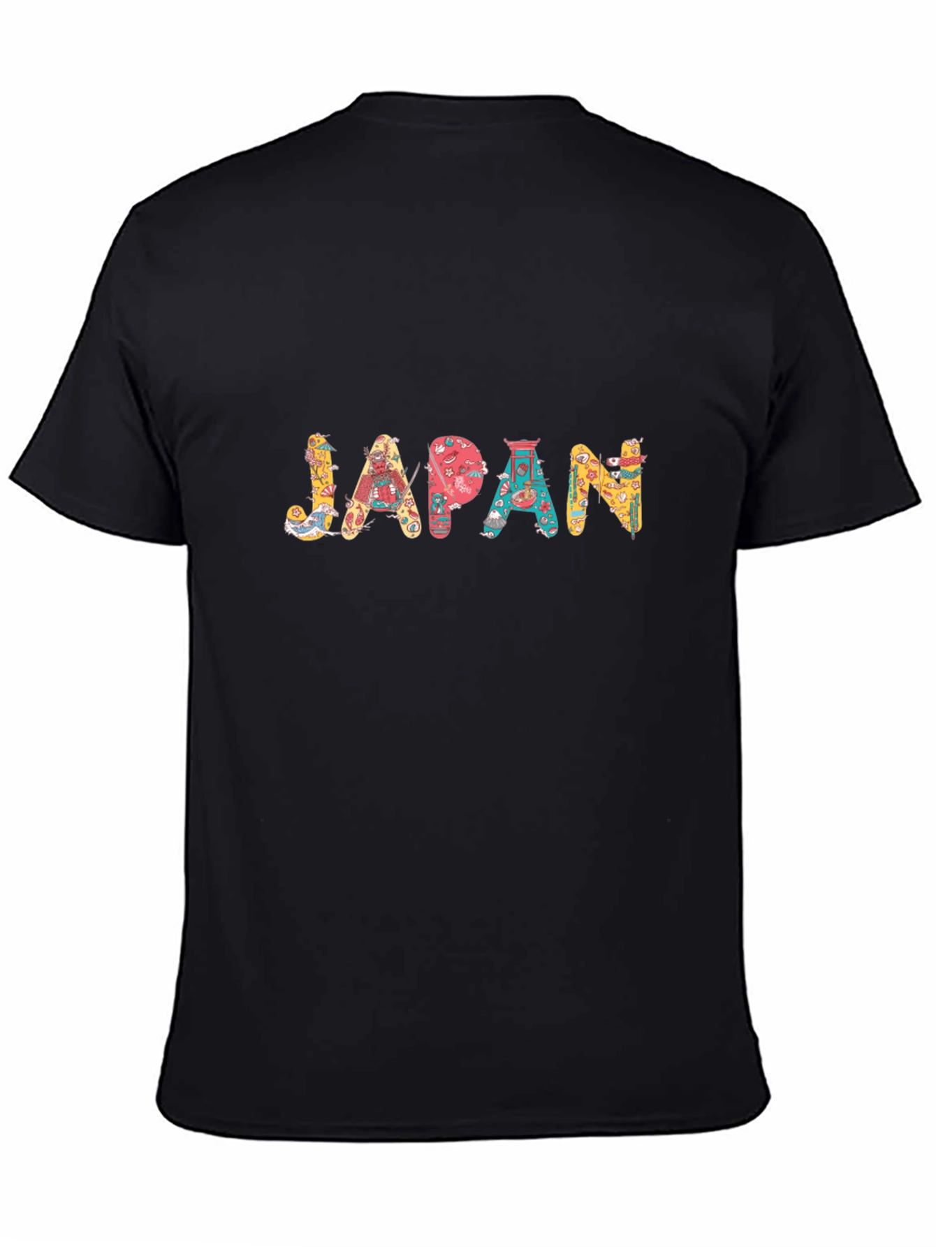 Japan Graphic Tee - Black Crew Neck T-Shirt