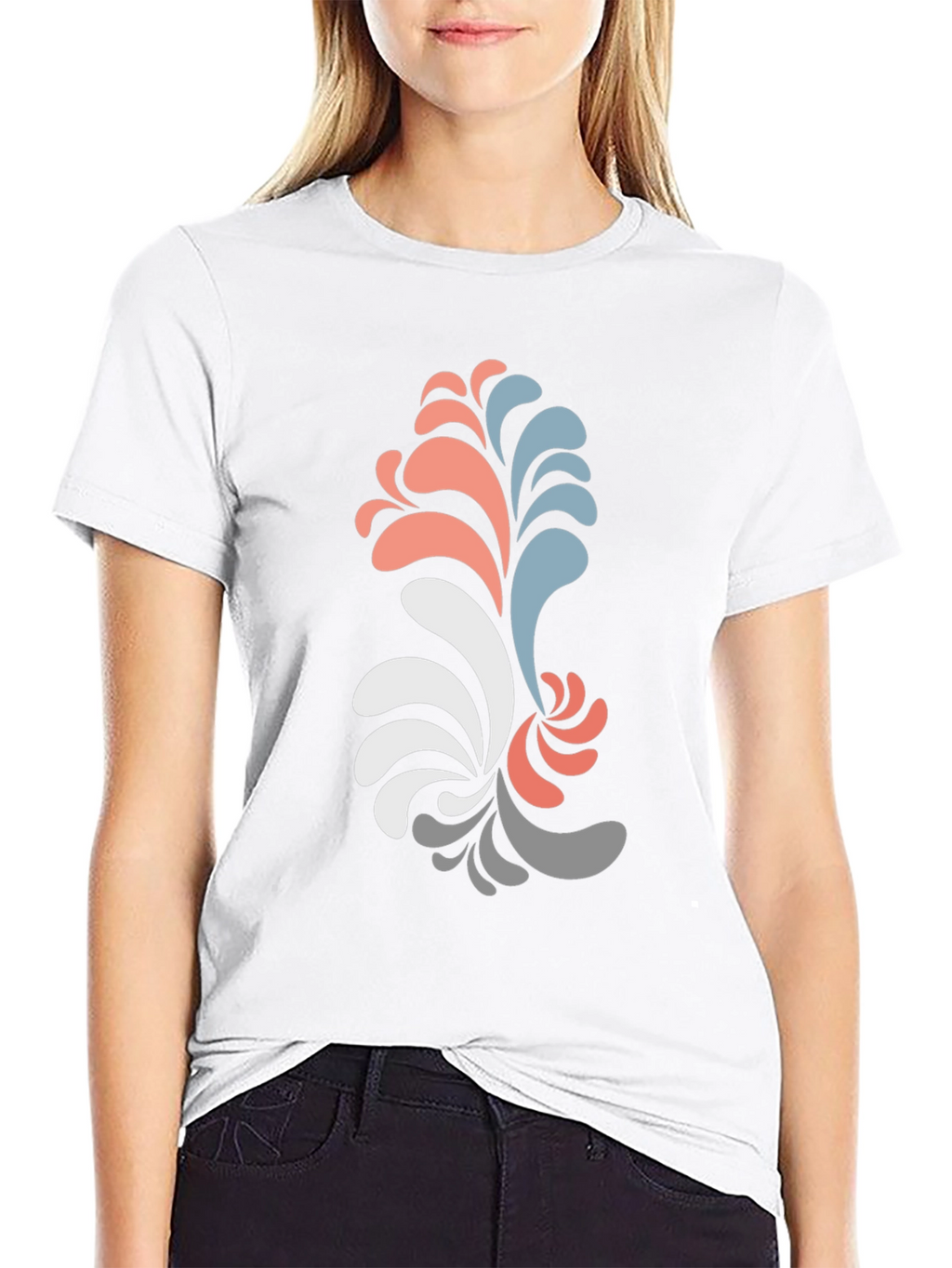Abstract Swirl Graphic Tee
