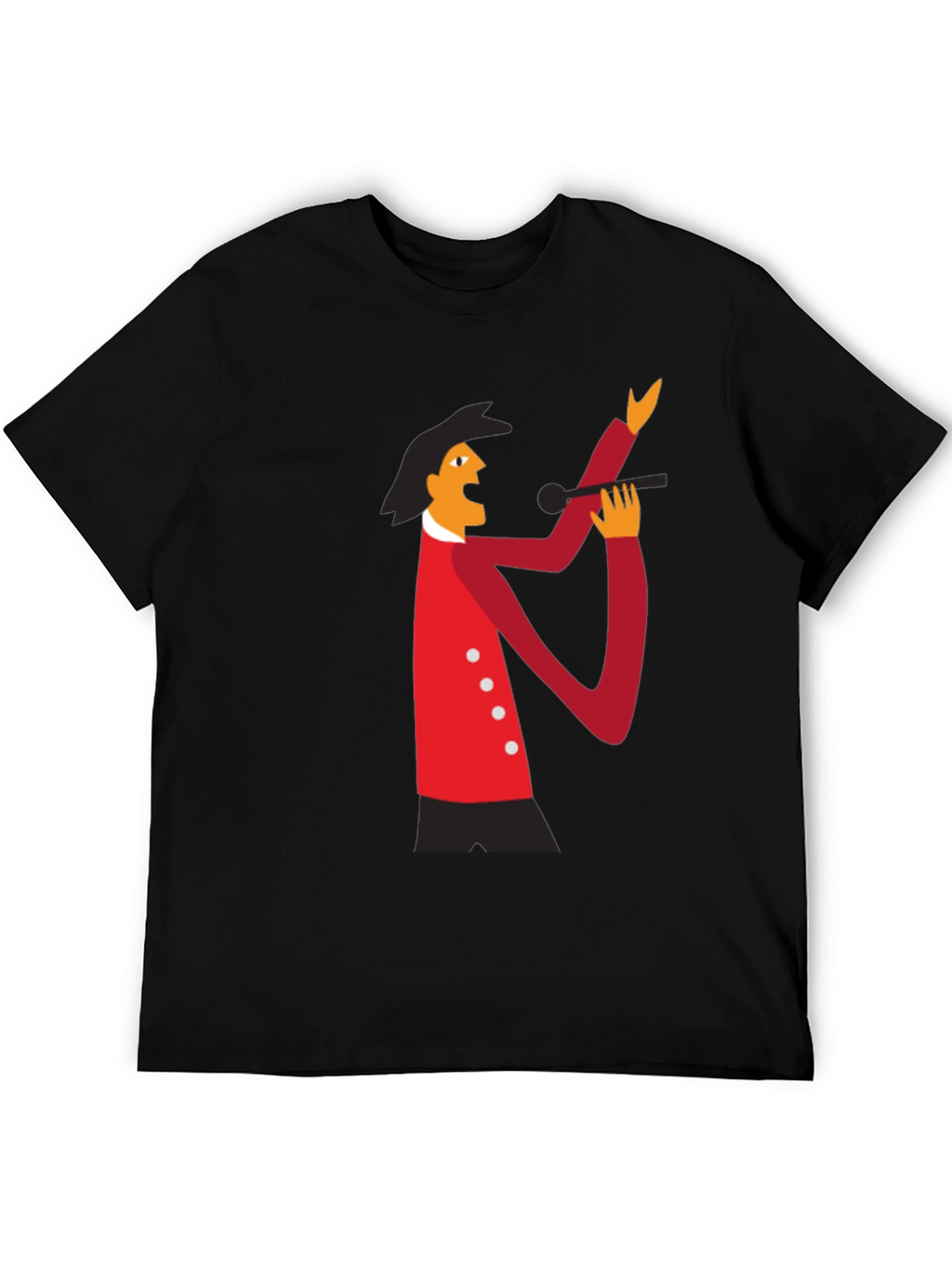 Retro Singer Graphic Tee - Black Cotton T-Shirt