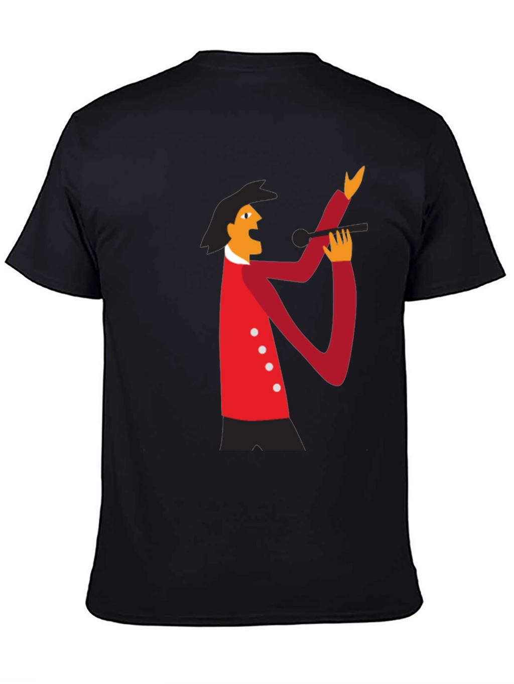 Retro Singer Graphic Tee - Black Cotton T-Shirt