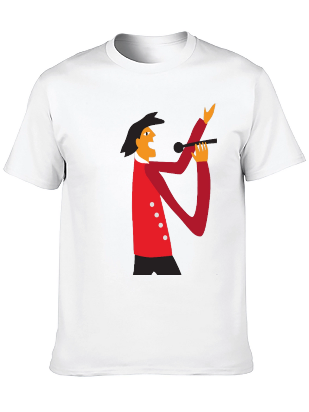 Retro Singer Graphic Tee - Black Cotton T-Shirt