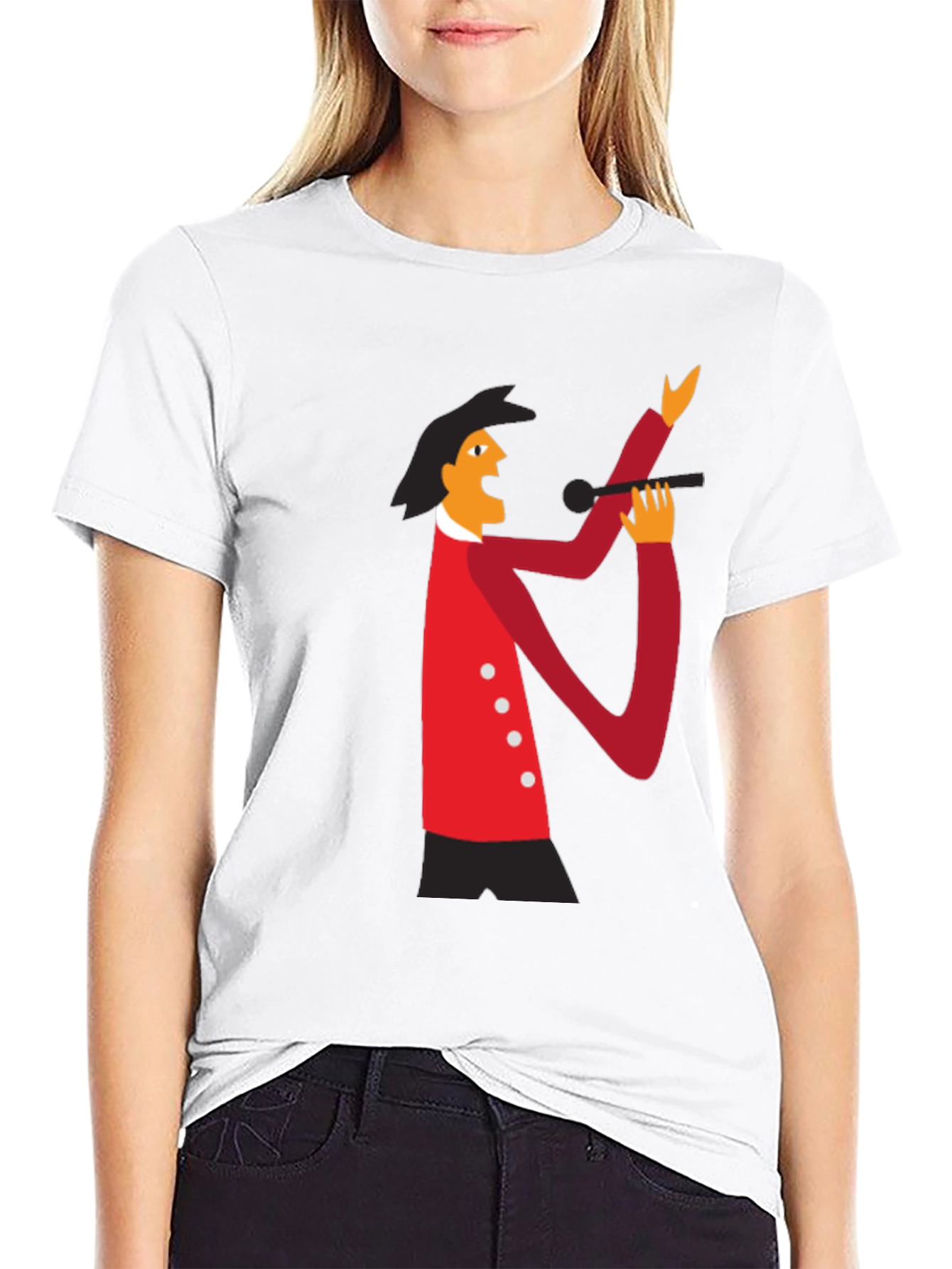 Retro Singer Graphic Tee - Black Cotton T-Shirt