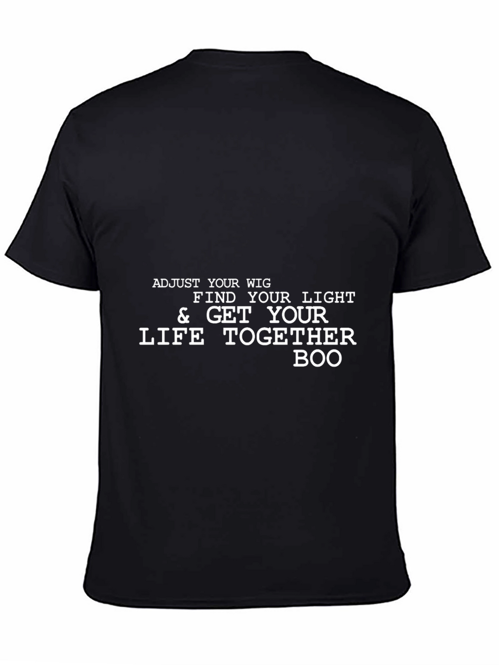 Adjust Your Wig Mens Black Graphic Tee