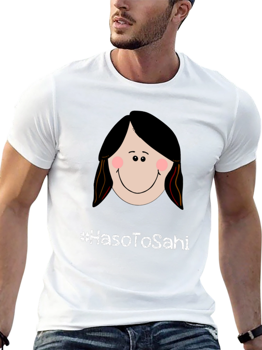 Humorous Graphic Tee - #HasoToSahi