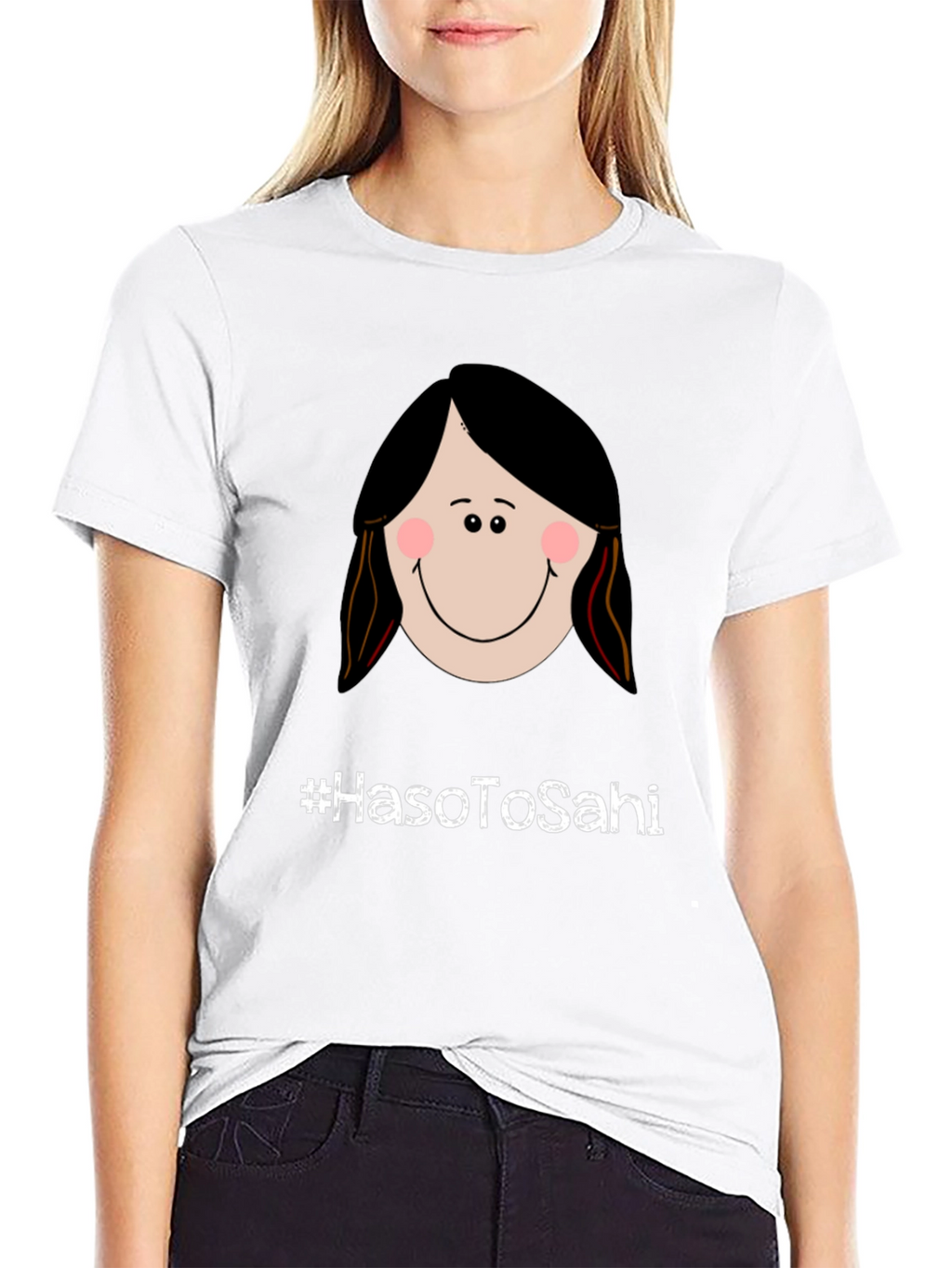 Humorous Graphic Tee - #HasoToSahi