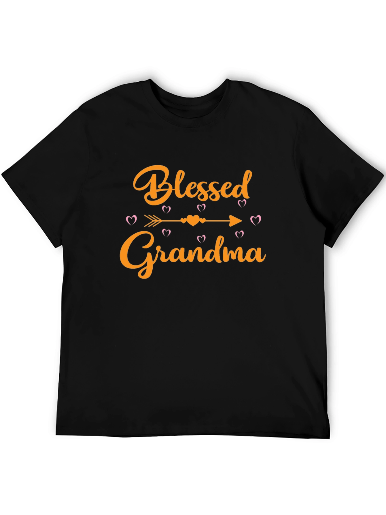 Blessed Grandma Black Graphic T-Shirt