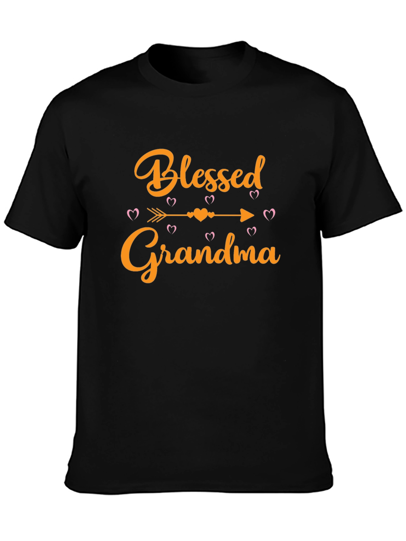 Blessed Grandma Black Graphic T-Shirt