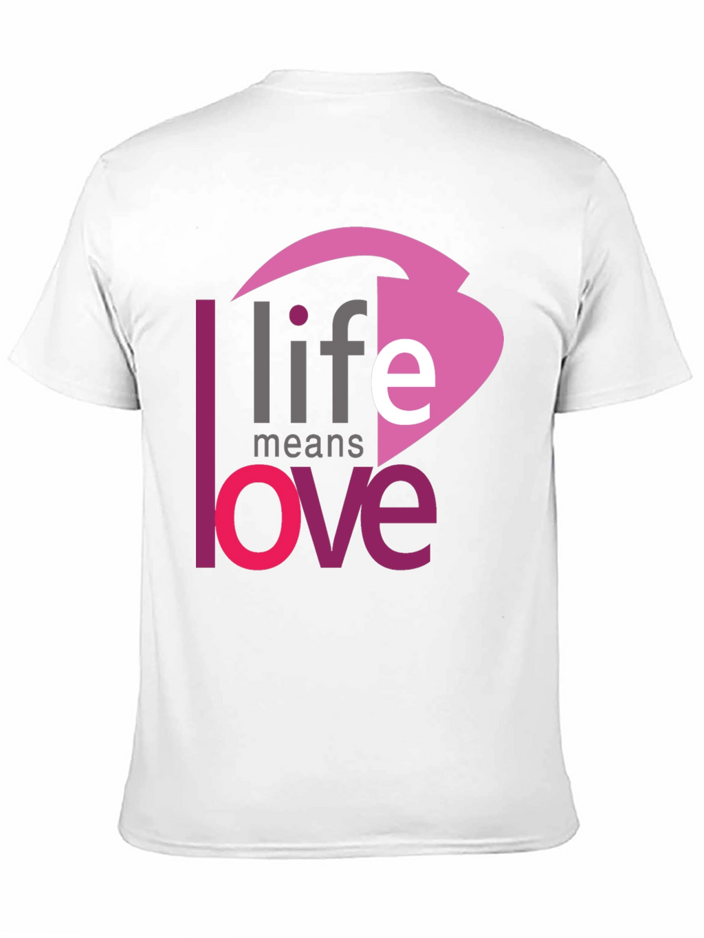 Life Means Love Graphic Black T-Shirt