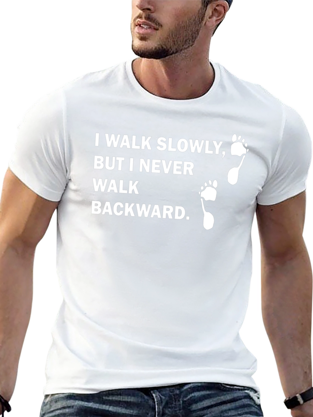 Motivational Walk Slowly T-Shirt - Black