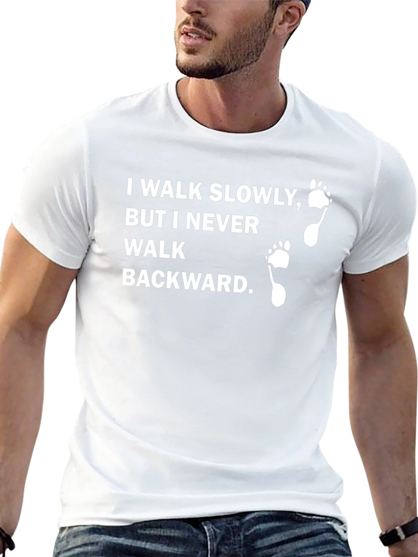 Motivational Walk Slowly T-Shirt - Black
