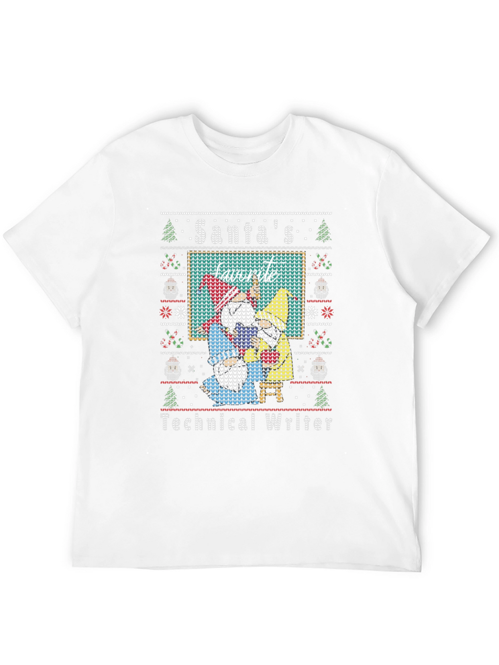 Santas Favorite Technical Writer Ugly Christmas T-Shirt