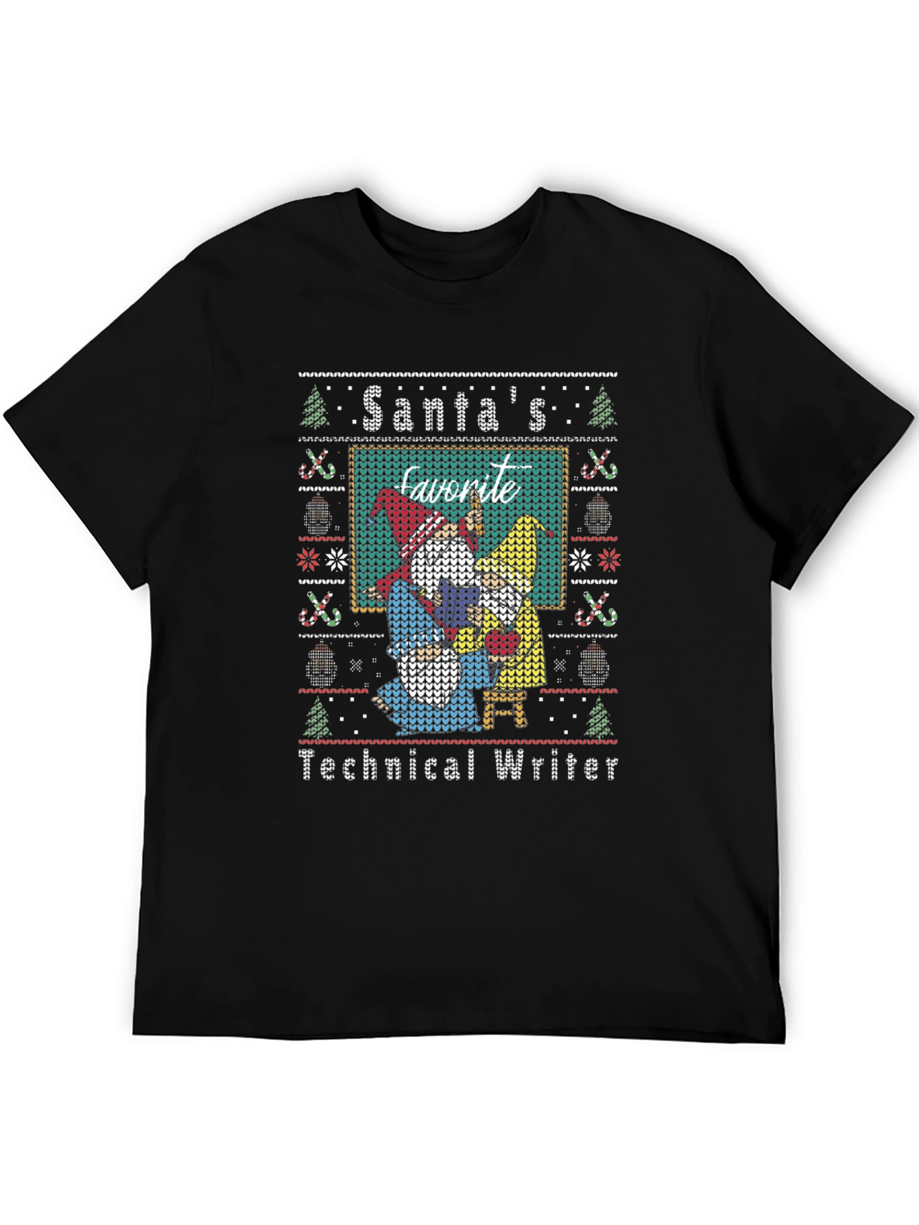 Santas Favorite Technical Writer Ugly Christmas T-Shirt