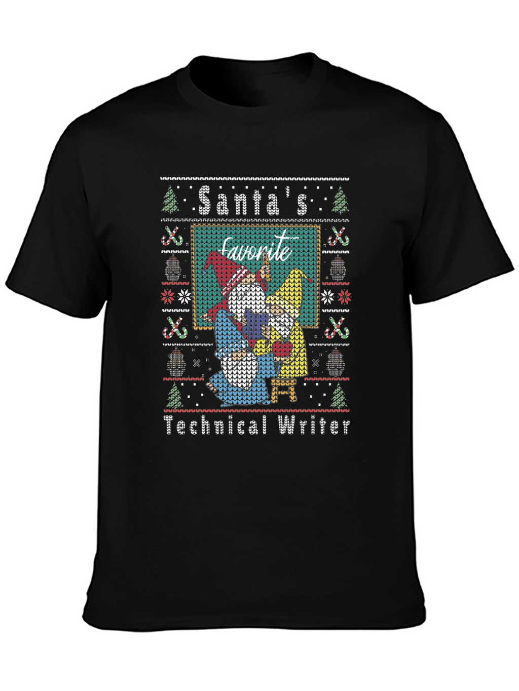 Santas Favorite Technical Writer Ugly Christmas T-Shirt