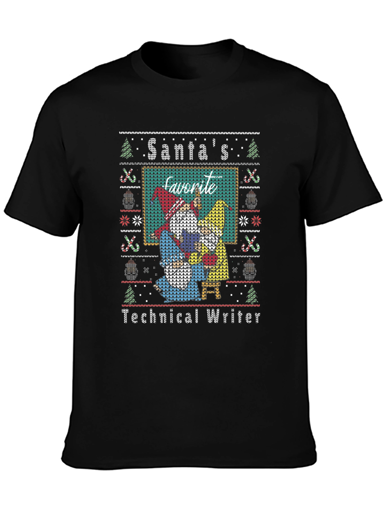 Santas Favorite Technical Writer Ugly Christmas T-Shirt