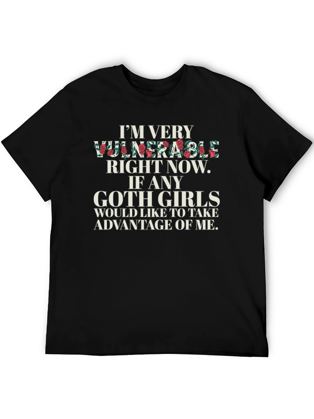 Vulnerable Goth Girls Graphic Tee - Black