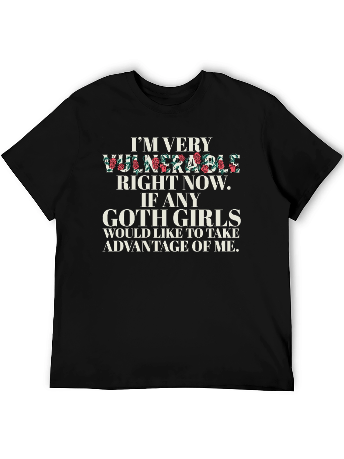 Vulnerable Goth Girls Graphic Tee - Black