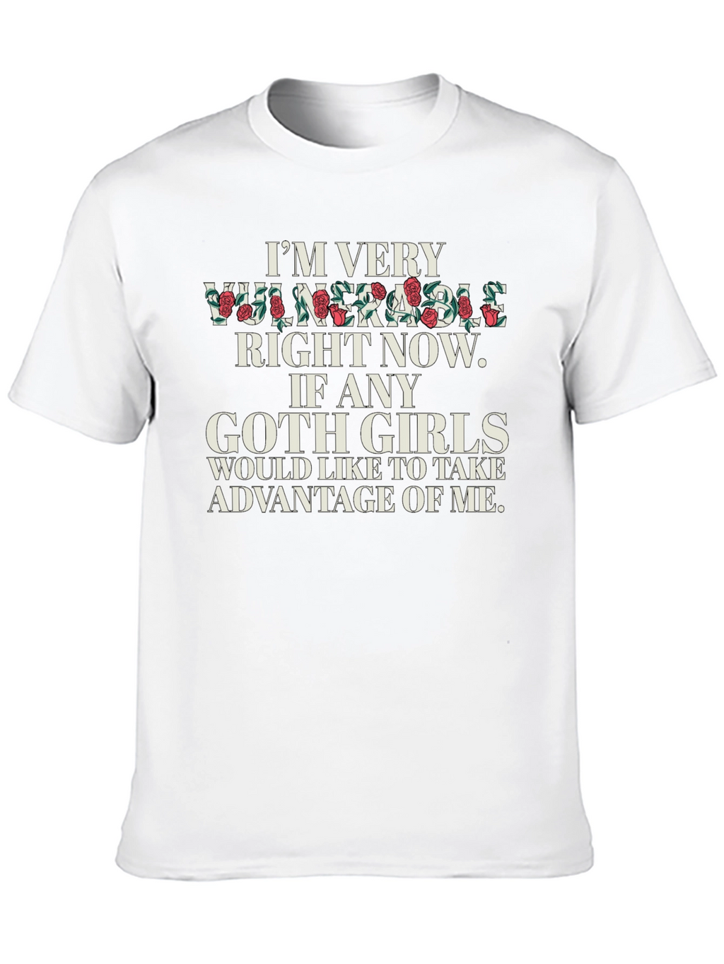 Vulnerable Goth Girls Graphic Tee - Black