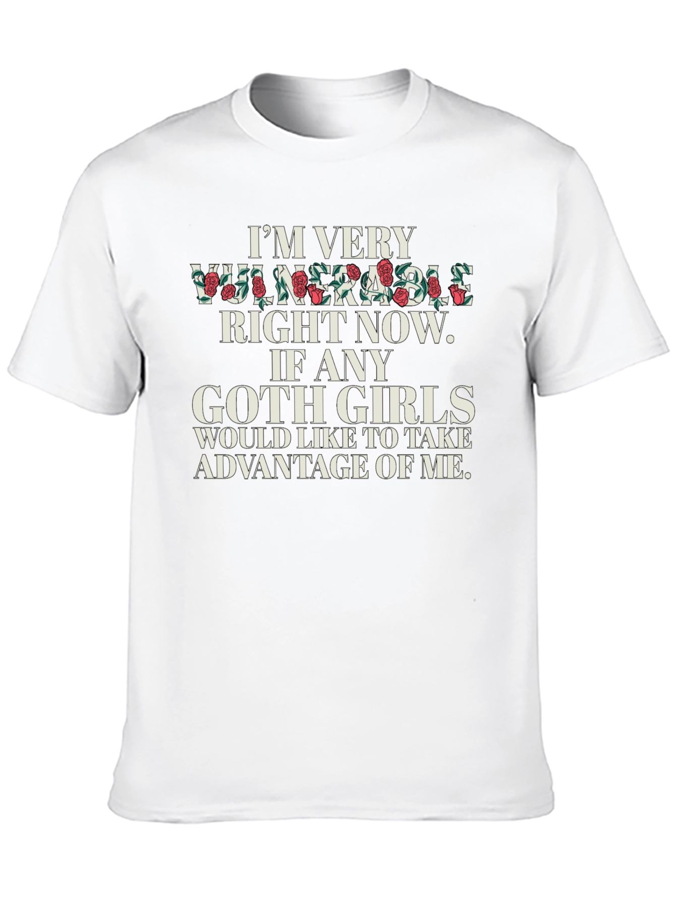Vulnerable Goth Girls Graphic Tee - Black