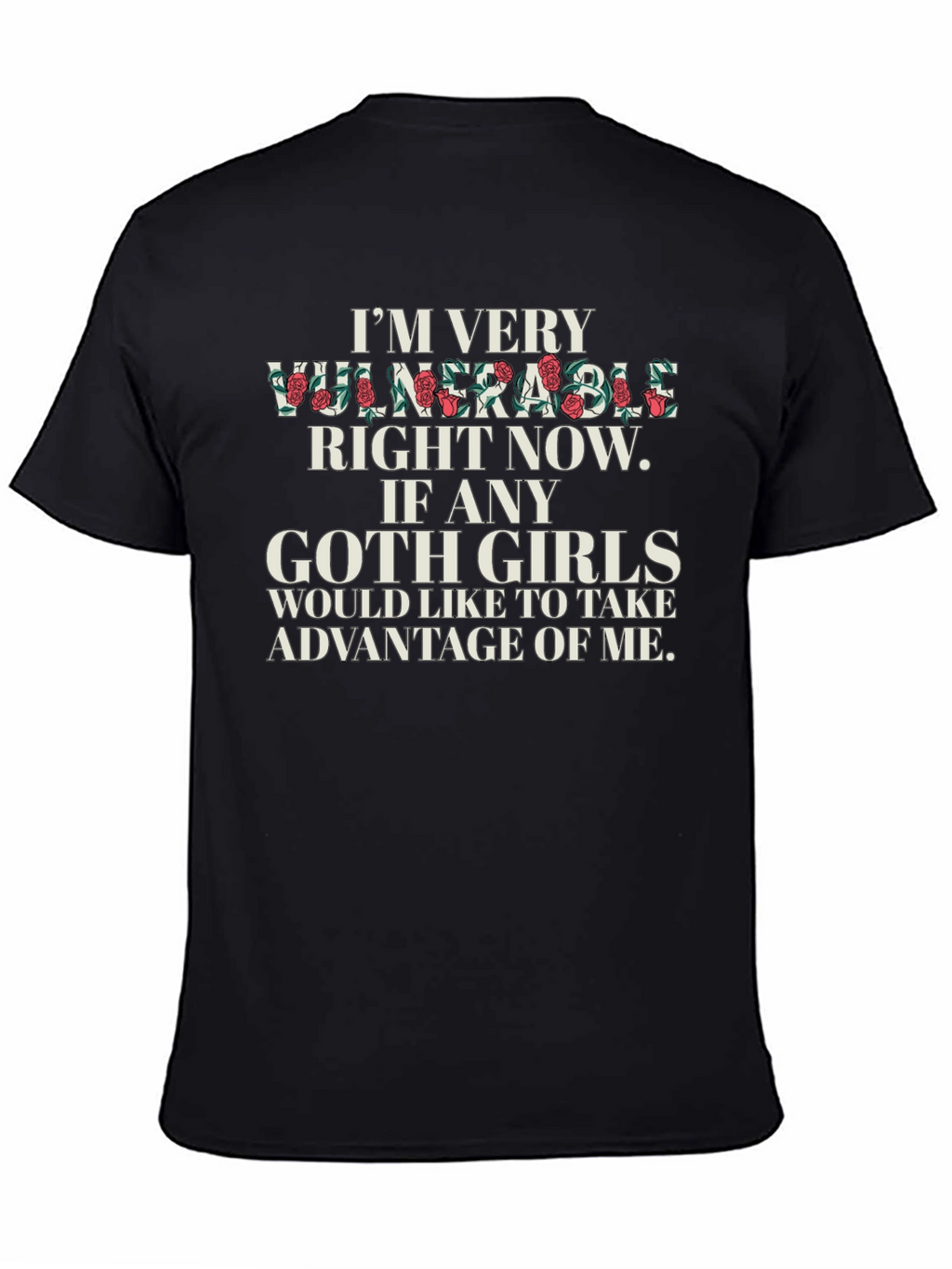 Vulnerable Goth Girls Graphic Tee - Black