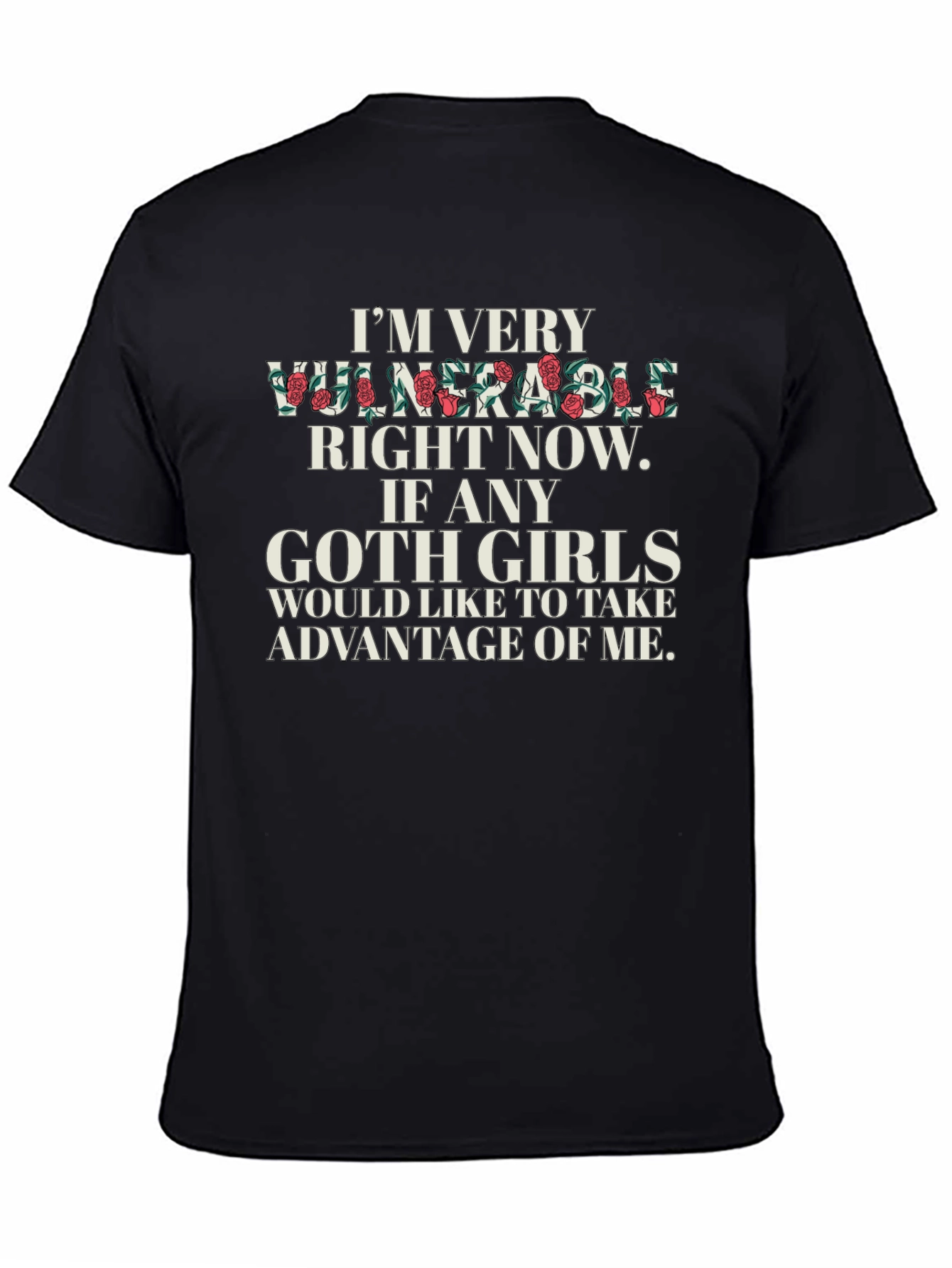 Vulnerable Goth Girls Graphic Tee - Black