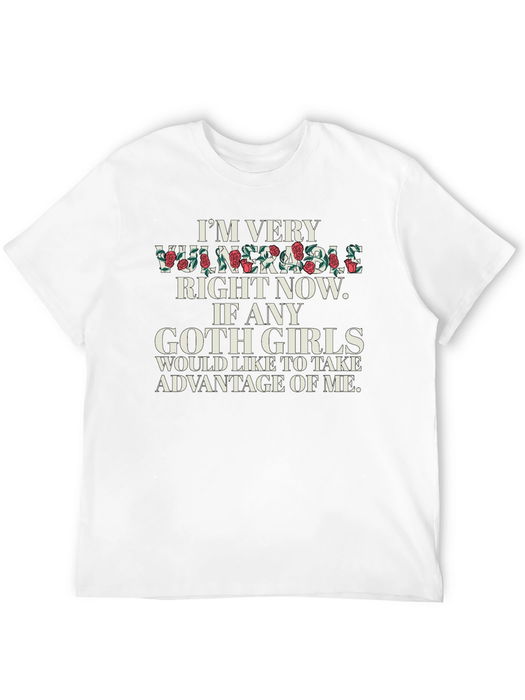 Vulnerable Goth Girls Graphic Tee - Black