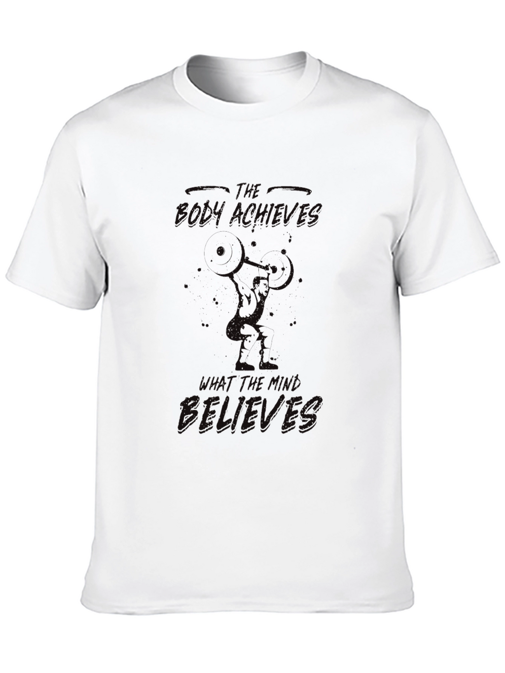 Mens Black Bodybuilding Graphic T-Shirt