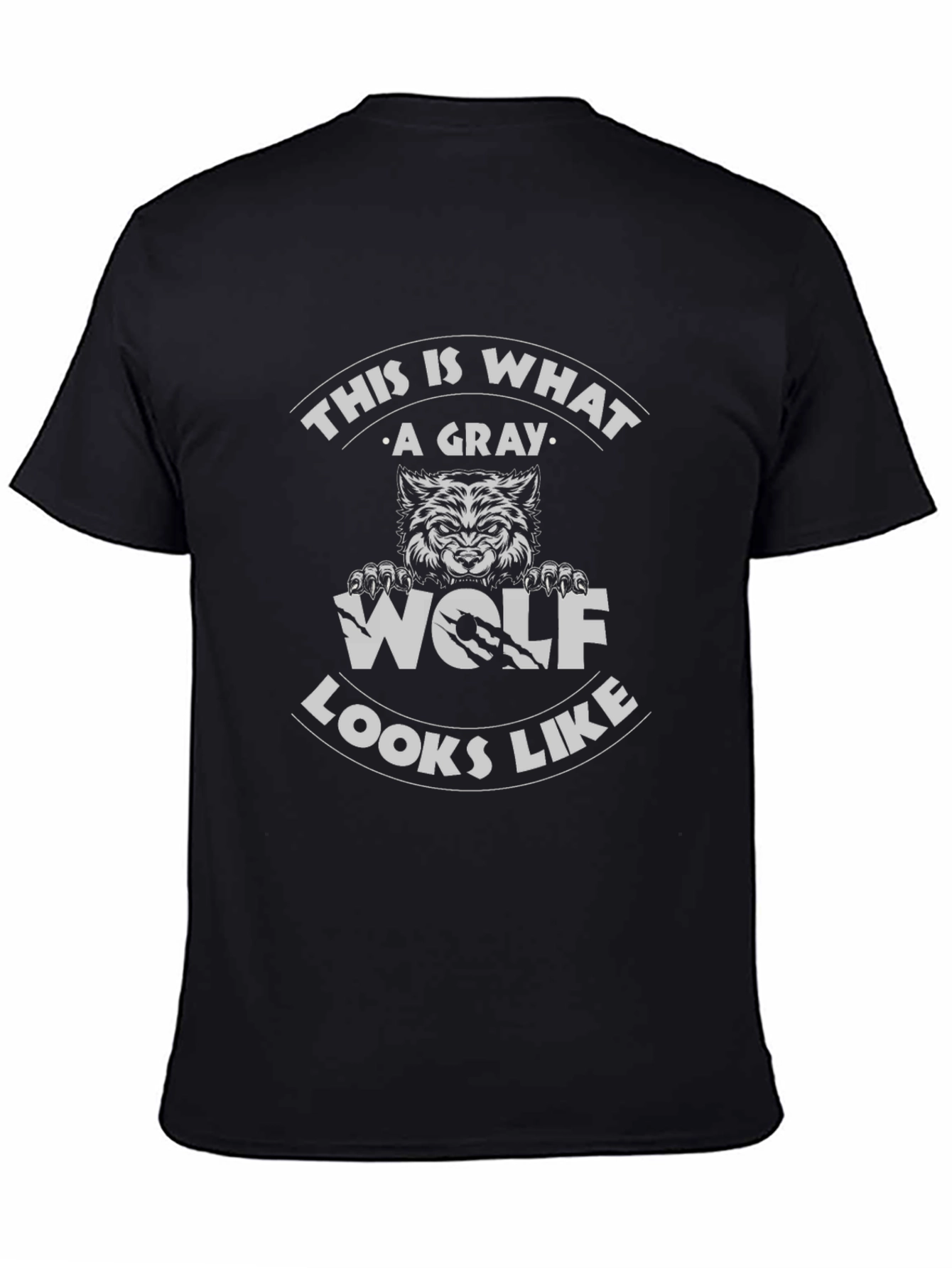 Gray Wolf Graphic Tee - Mens Black T-Shirt