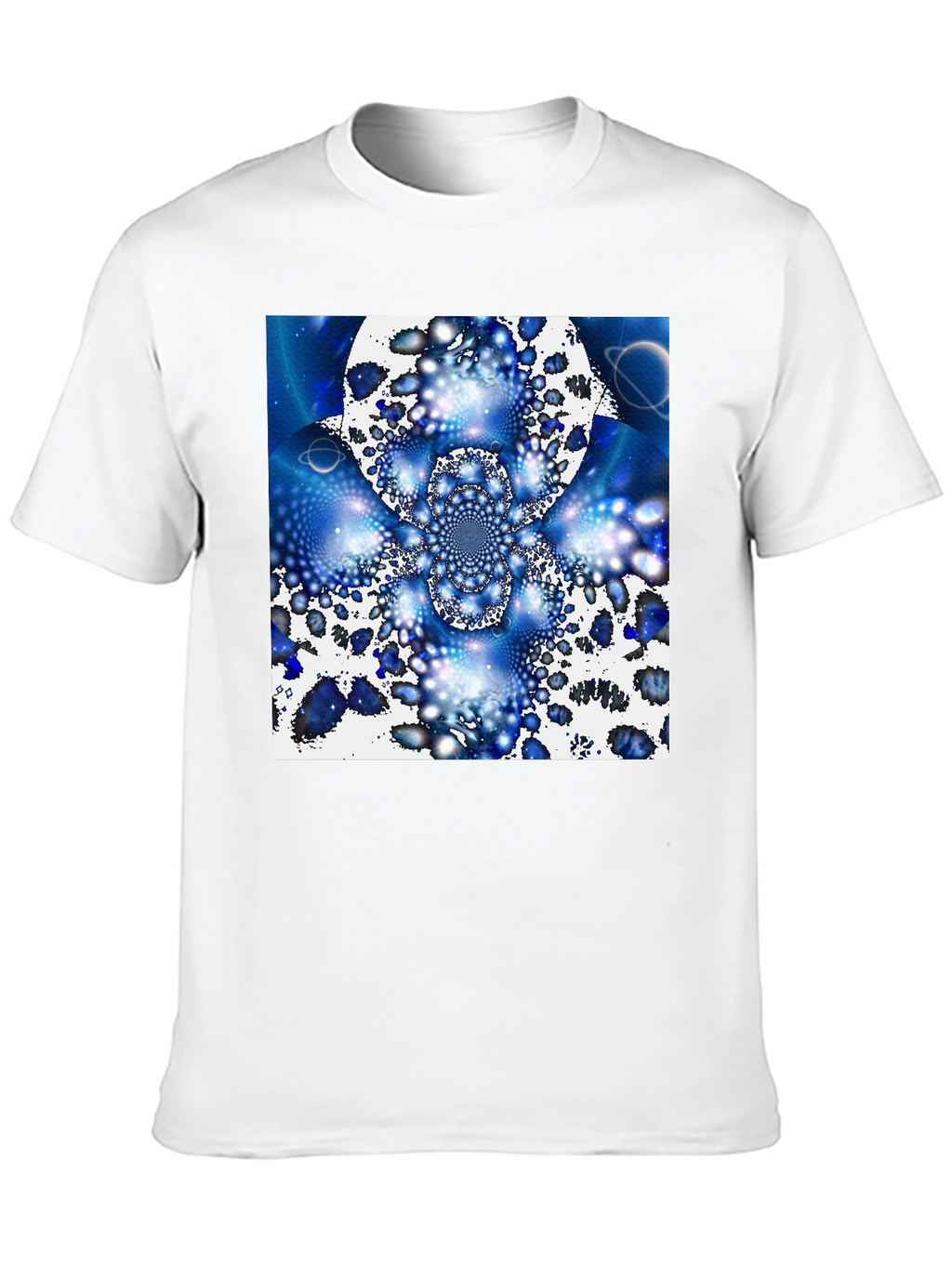 Abstract Blue Universe Graphic Tee