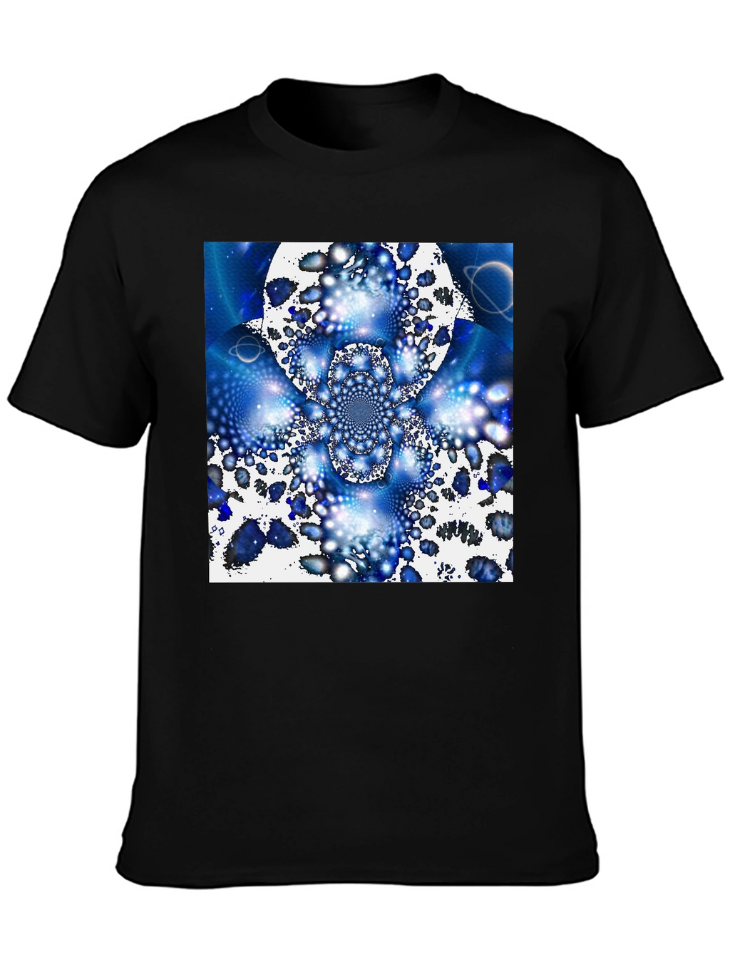 Abstract Blue Universe Graphic Tee