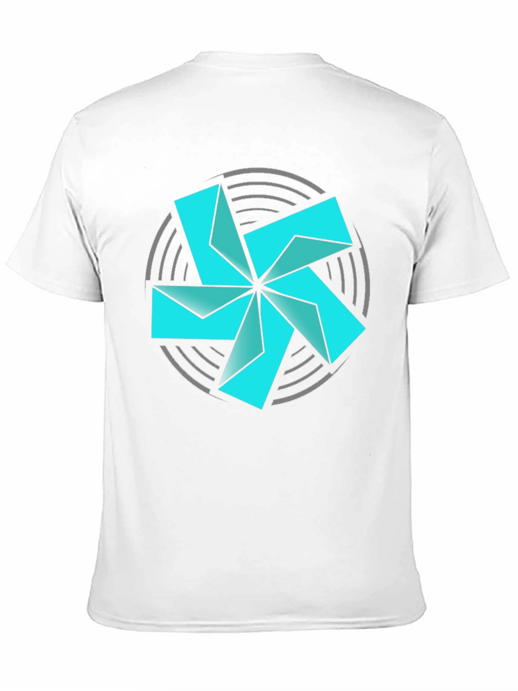 Geometric Starburst Graphic Tee - Modern Style