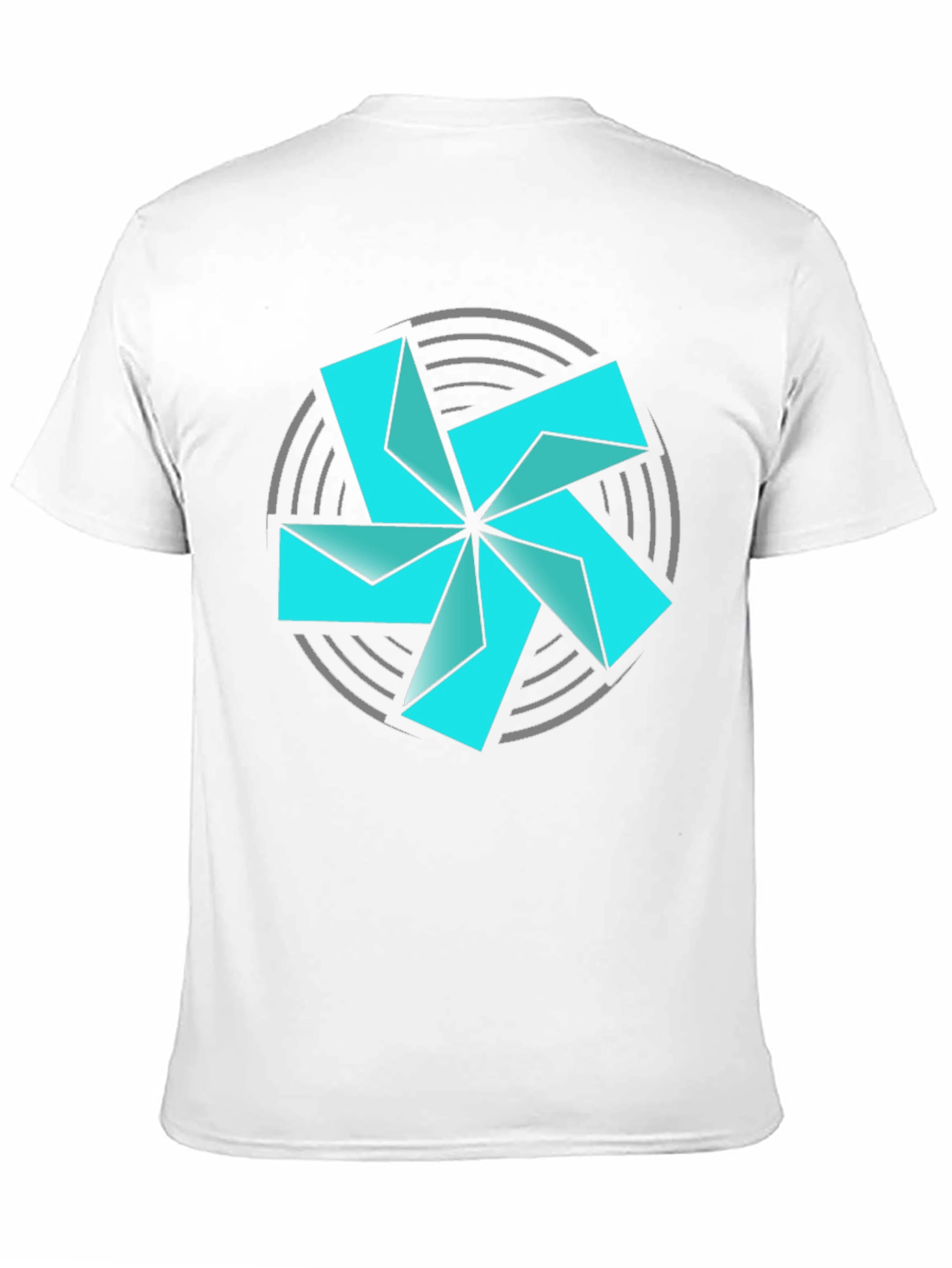 Geometric Starburst Graphic Tee - Modern Style