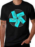 Geometric Starburst Graphic Tee - Modern Style