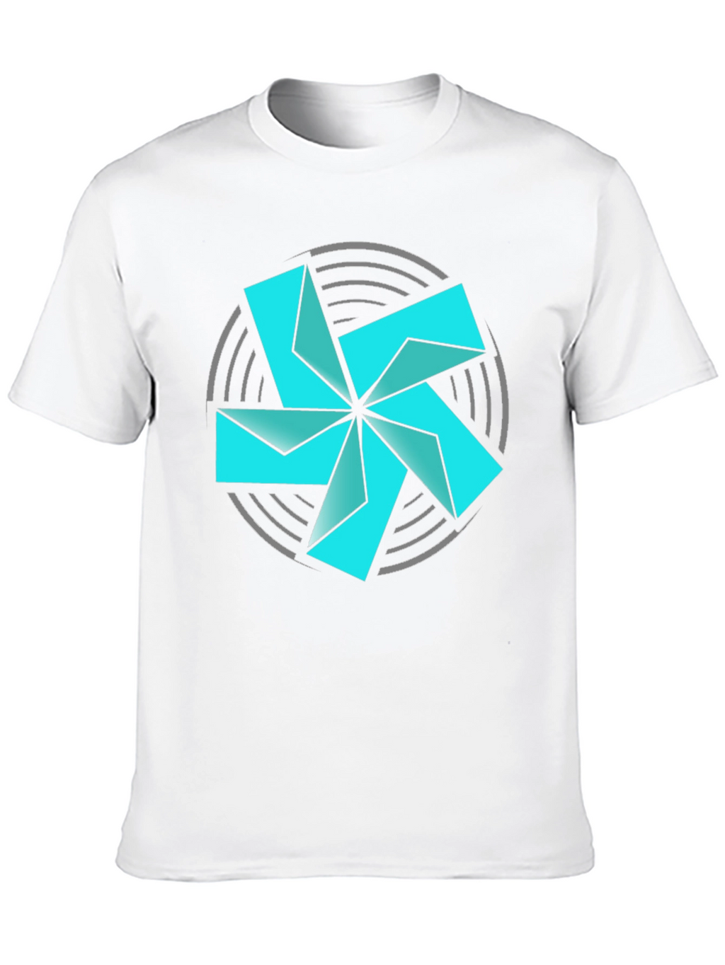 Geometric Starburst Graphic Tee - Modern Style