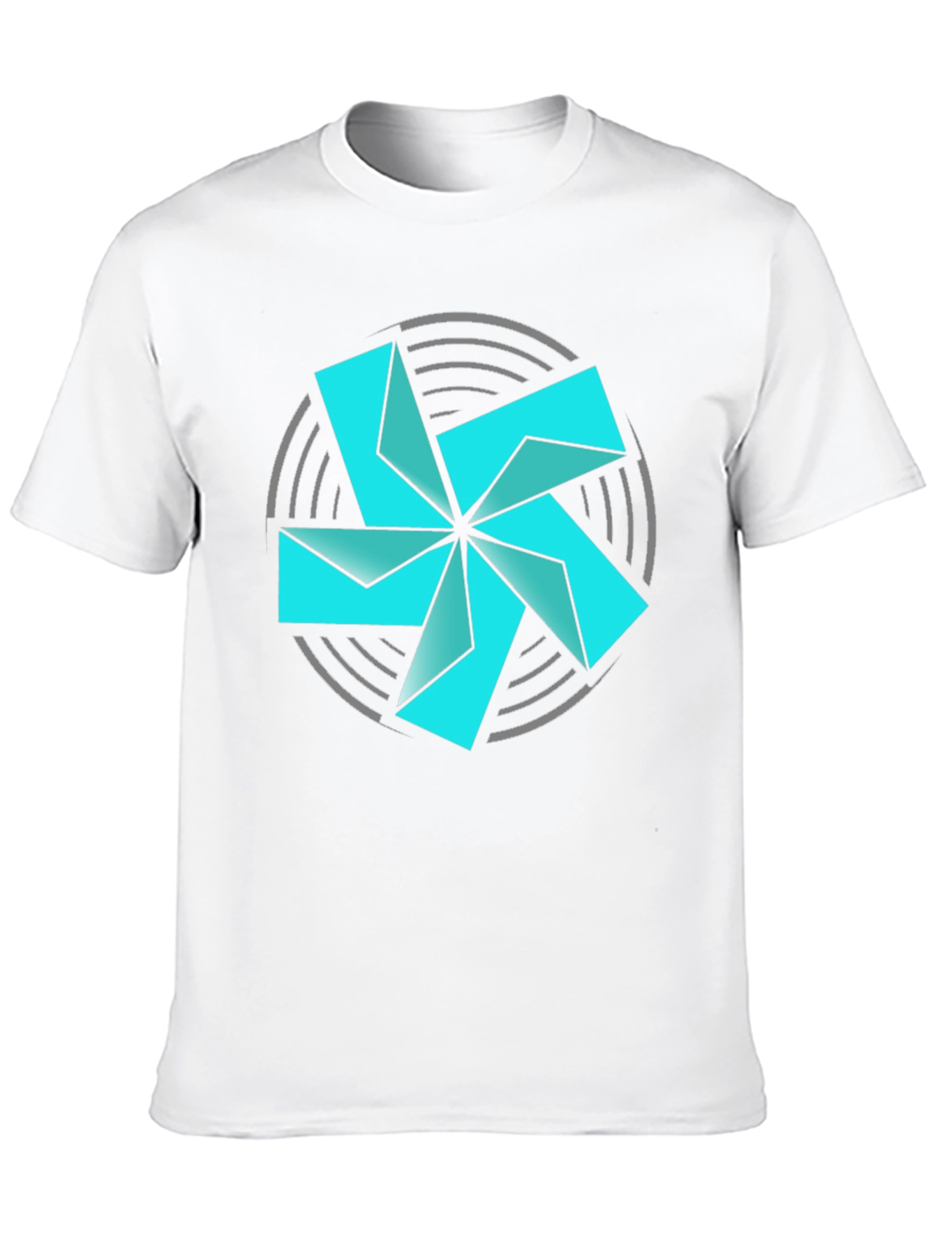 Geometric Starburst Graphic Tee - Modern Style