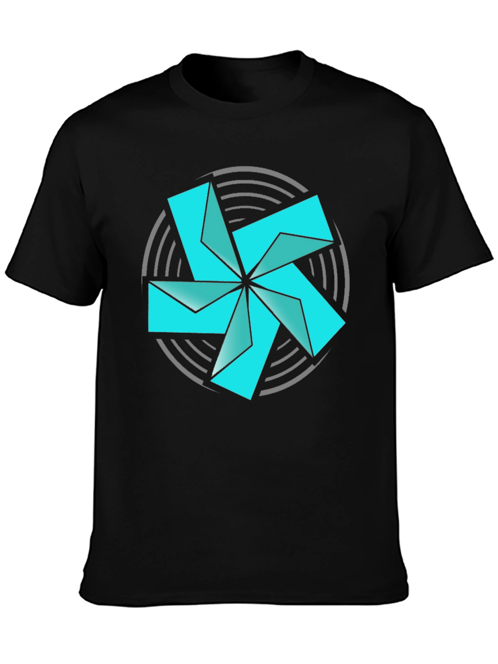 Geometric Starburst Graphic Tee - Modern Style