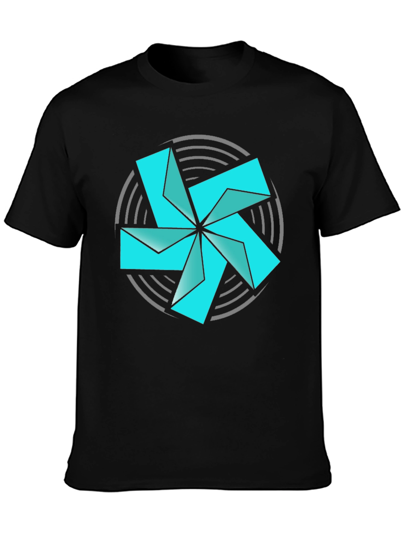 Geometric Starburst Graphic Tee - Modern Style