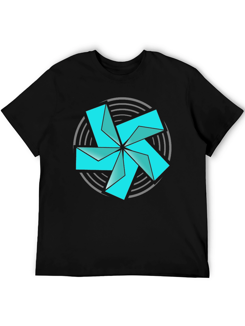 Geometric Starburst Graphic Tee - Modern Style