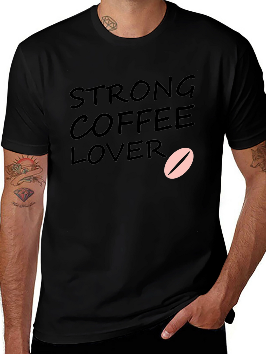 Strong Coffee Lover T-Shirt - Black