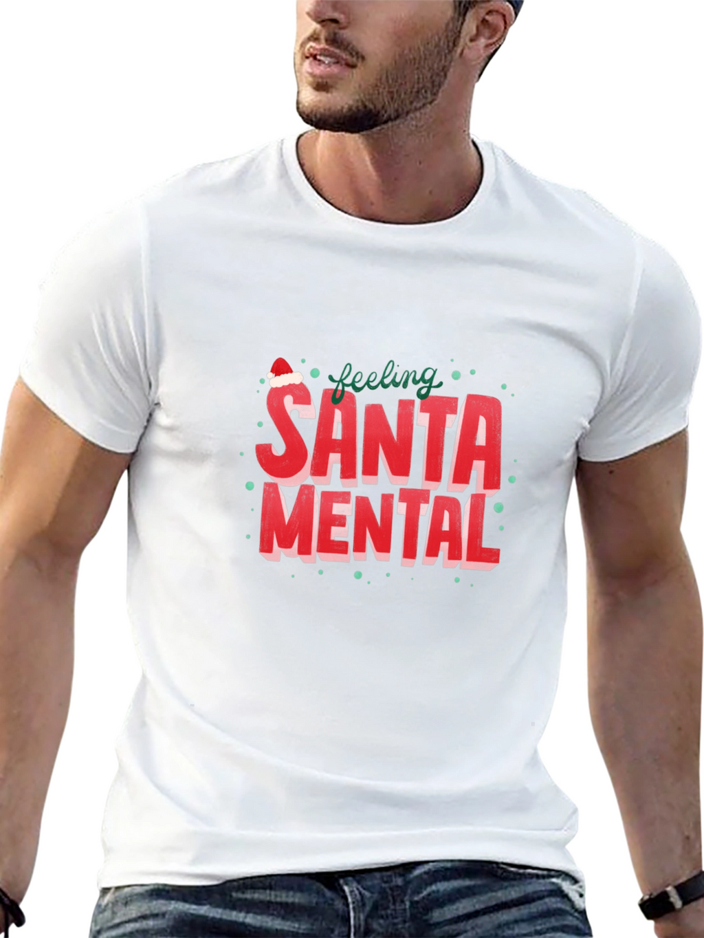Feeling Santa Mental Graphic Tee