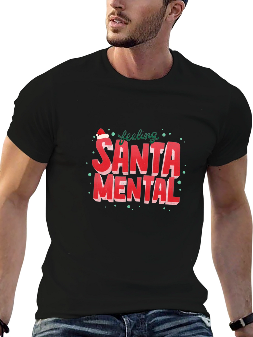 Feeling Santa Mental Graphic Tee
