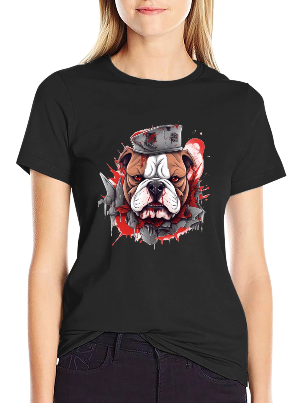 Bulldog Graphic Tee - Edgy Streetwear