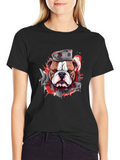 Bulldog Graphic Tee - Edgy Streetwear